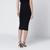 Entire Studios Black viscose-blend midi skirt