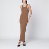 Entire Studios Sand-colored sleeveless cotton-blend dress