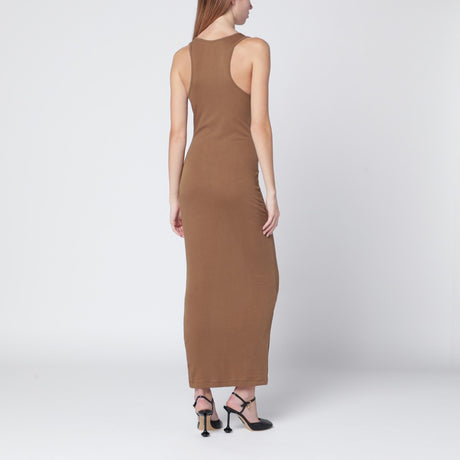 Entire Studios Sand-colored sleeveless cotton-blend dress