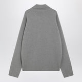 Ami Paris Ami De Coeur grey polo sweater