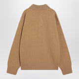 Ami Paris Camel-coloured Ami De Coeur polo sweater