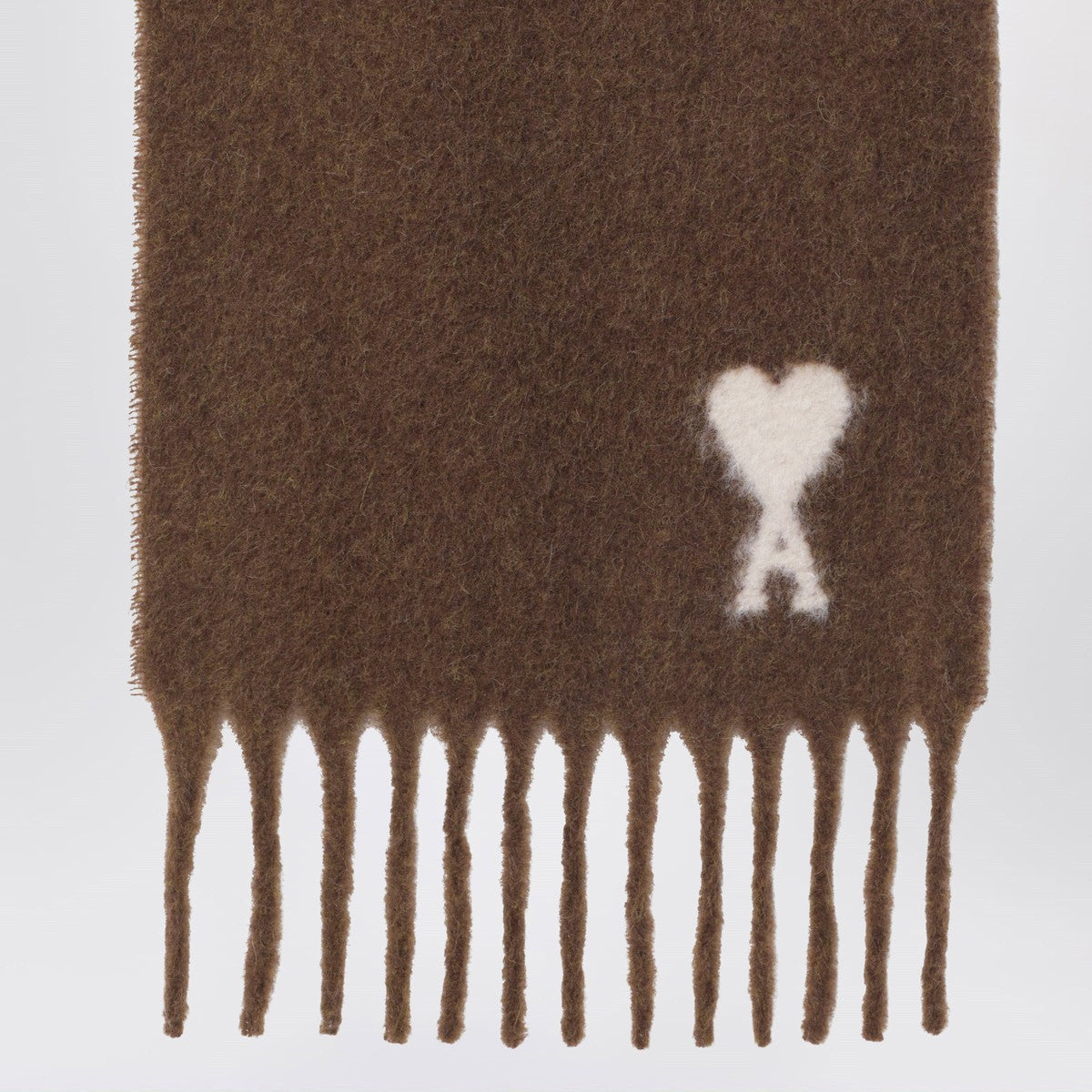 Ami Paris Hazelnut Ami de Coeur scarf