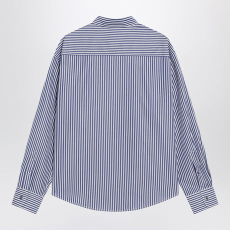 Ami Paris Ami De Coeur striped shirt in white and blue