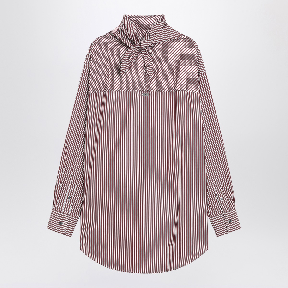 Ami Paris Cherry-coloured striped bandana shirt