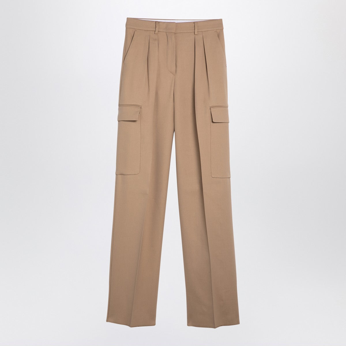 Sportmax Caramel-coloured cargo trousers