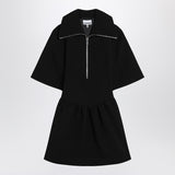 GANNI Black mini dress in crêpe
