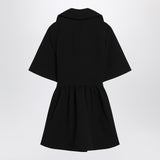 GANNI Black mini dress in crêpe