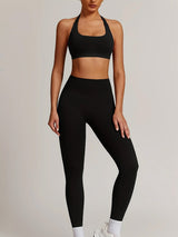 Women's Yoga Workout Set  Supportive Sports Bra  High-Waist Leggings
