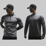 Clone Cotton Half Placketround Neck Fashion Sports Sweater Casual Long Sleeve