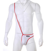 Men's Single Side Opening Of The One-piece Undergarment With A Shoulder Strap