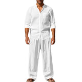 Loose Long-sleeved Trousers Shirt Outfit Men