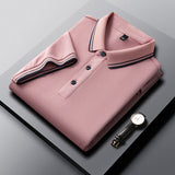 Summer Lapel Mercerized Cotton T-shirt Loose Breathable