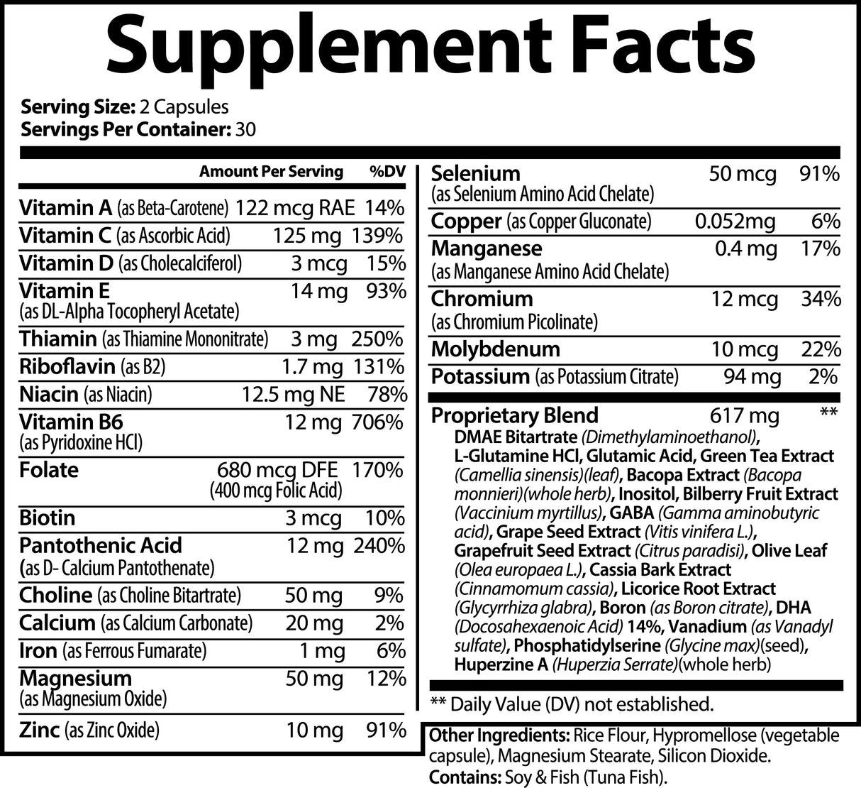 NOOTROPIC BRAIN AND FOCUS FORMULA