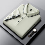 Summer Lapel Mercerized Cotton T-shirt Loose Breathable