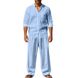 Loose Long-sleeved Trousers Shirt Outfit Men