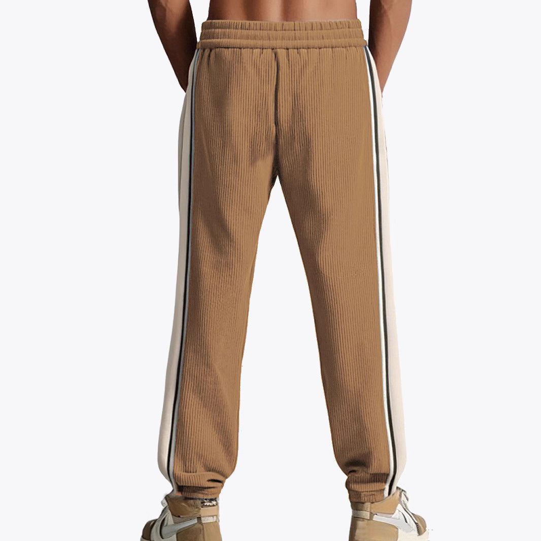 Men's Simplicity Side Stripe Leisure Loose Track Pants