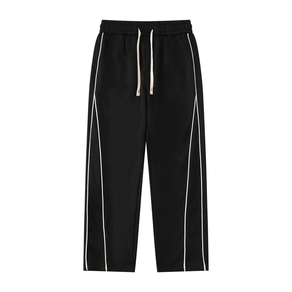 Retro Loose And Simple Color Collision Design Casual Trousers
