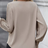 Women's New V-neck Solid Color Basic Versatile Shirt
